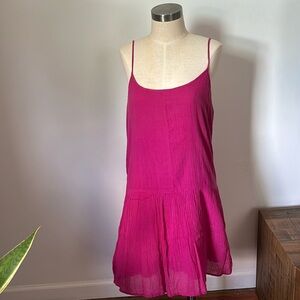 Volcom magenta 100% cotton sun dress